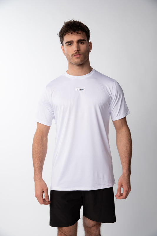 Polera cuello redondo básico Hombre - Blanco