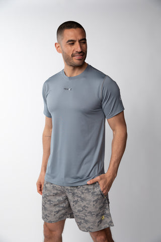 Polera cuello redondo básico Hombre - Gris