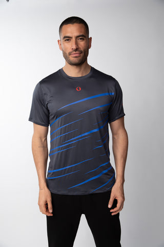 Polera deportiva estampada Hombre - Charcoal