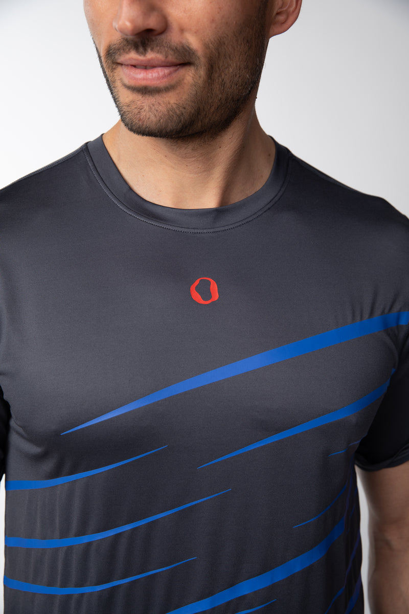 Polera deportiva estampada Hombre - Charcoal