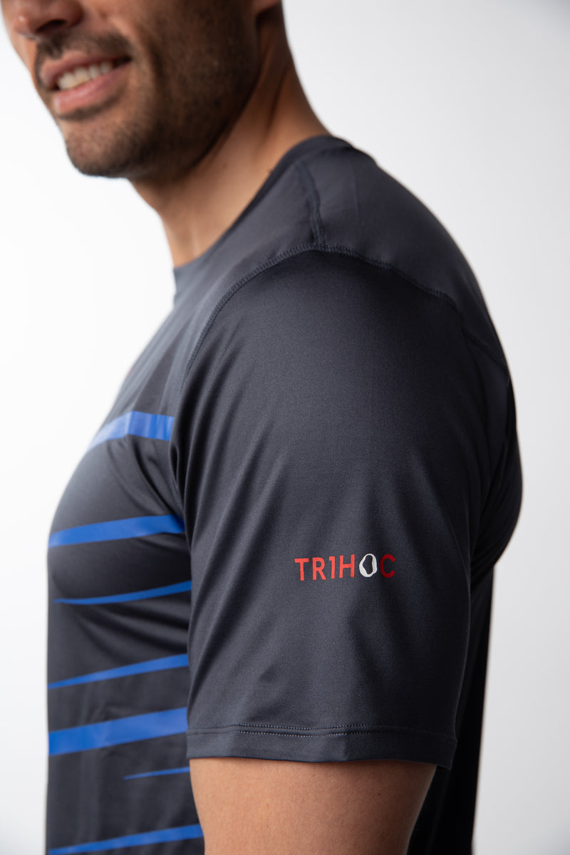 Polera deportiva estampada Hombre - Charcoal