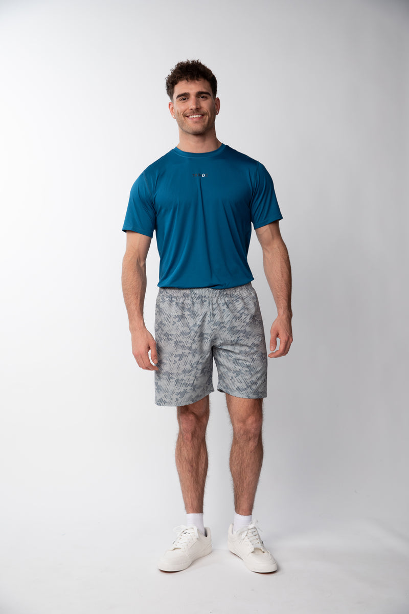 Short de Running Camuflado s/malla Hombre - Gris